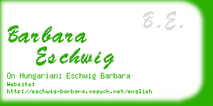 barbara eschwig business card